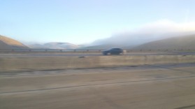 Highway. Freeway, Yosemite, fog, morning