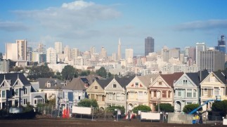 California, San Francisco, Skyline, skyscrapers, postcard, view,
