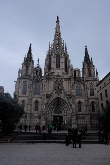 Barcelona cathedral. The main one. The most famous - Sagrada la Familia is "only" a basilica.