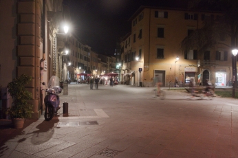 Pisa street by night